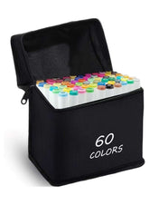 Huitich Dual Tip Marker Set 60 Colors with Carry Case - Mumzar